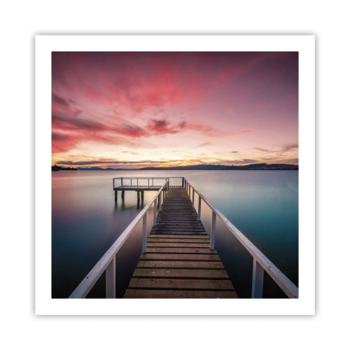 Affiche - Poster - La douce flamme du soir - 60x60 cm