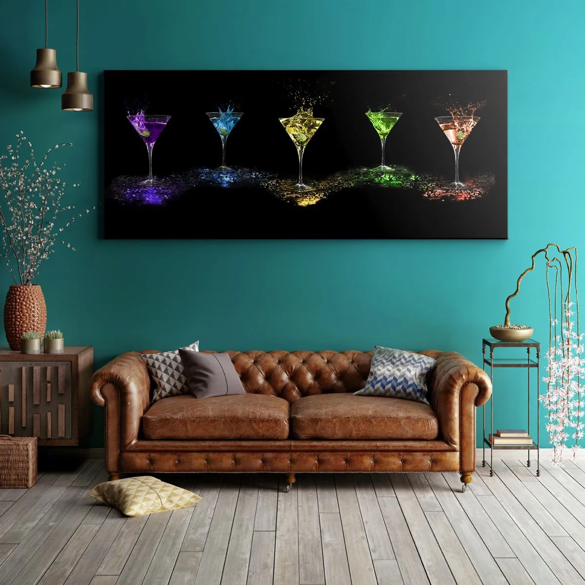 Impression sur toile - Image sur toile - Couleurs de joie en verre de cristal - 90x30 cm