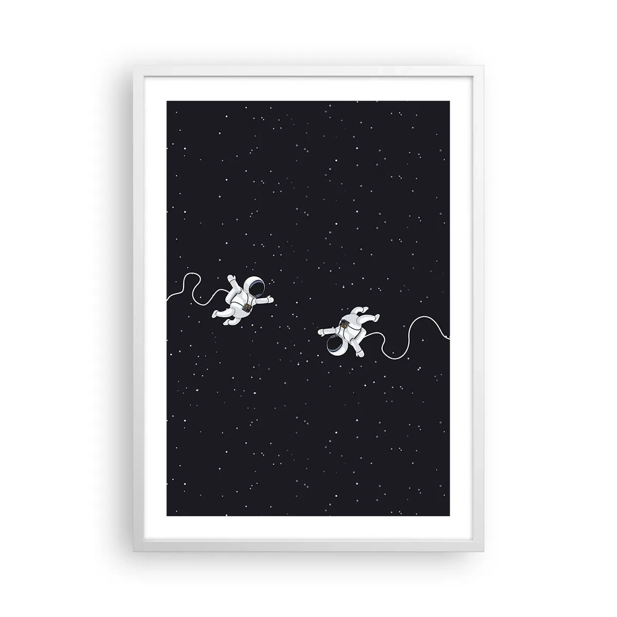 Affiche dans un cadre blanc - Poster - Sortie cosmique - 50x70 cm
