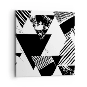 Impression sur toile - Image sur toile - Pluie de triangles - 70x70 cm