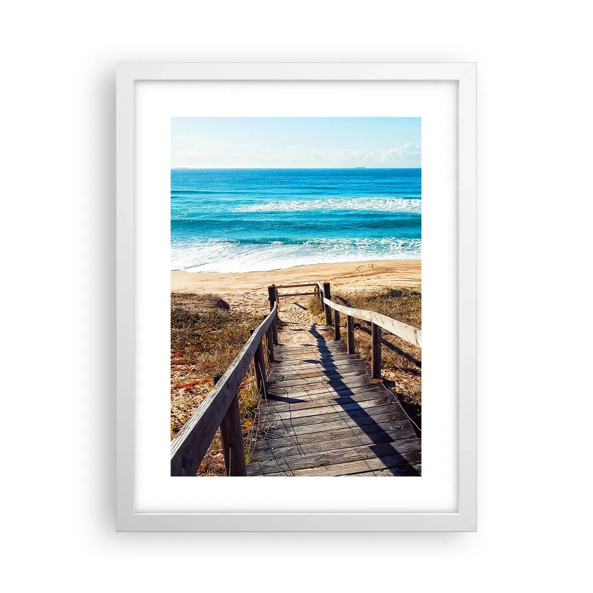 Affiche dans un cadre blanc - Poster - Cours! - 30x40 cm