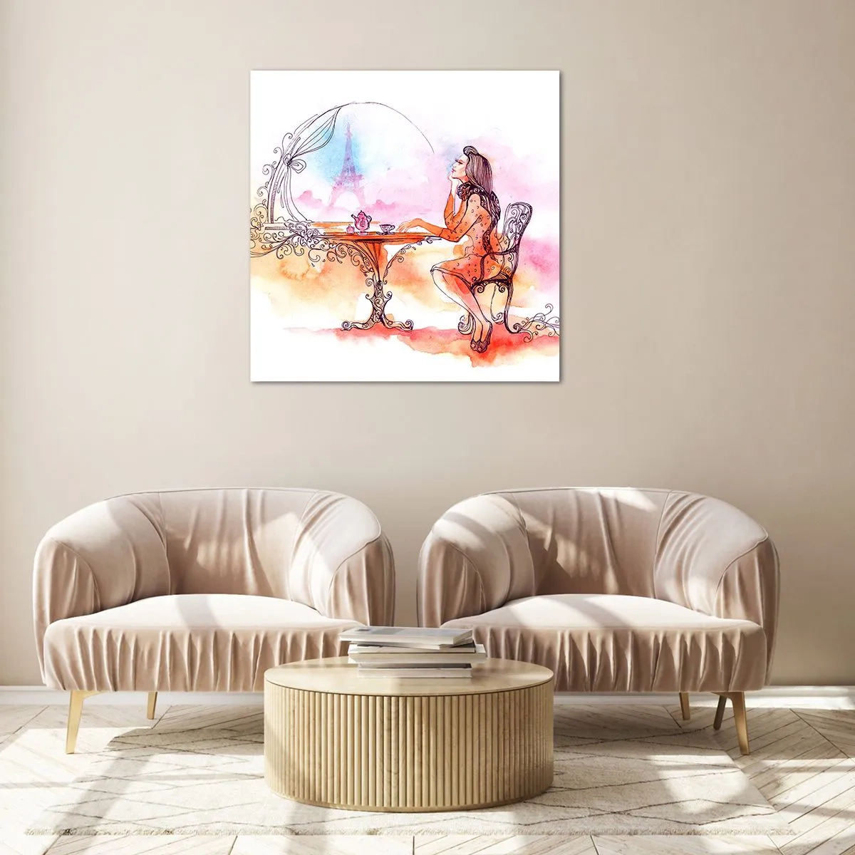 Impression sur verre - Image sur verre - Le chic parisien - 40x40 cm