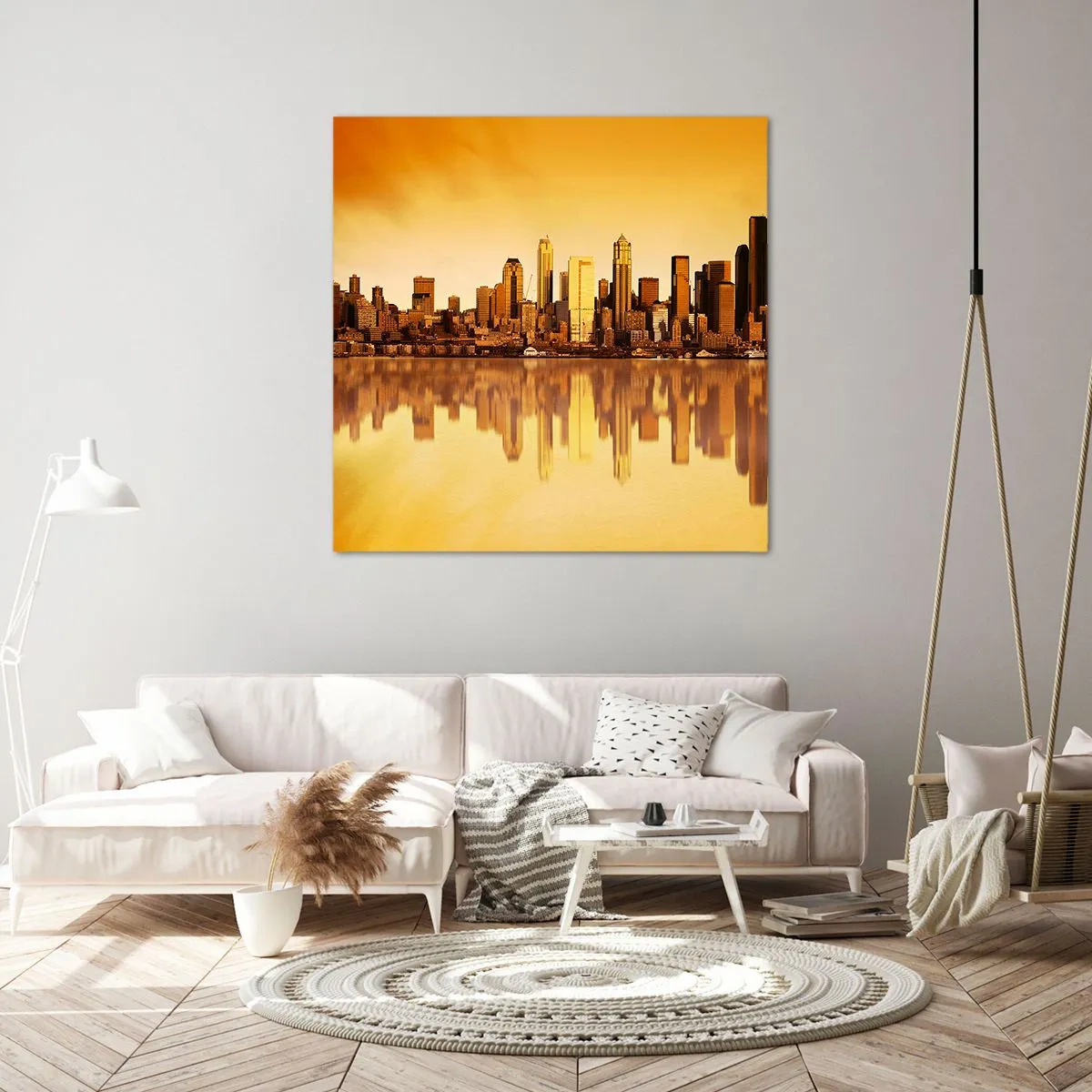 Impression sur toile - Image sur toile - Le silence de la métropole - 70x70 cm