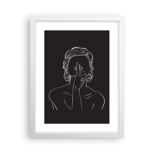 Affiche dans un cadre blanc - Poster - La beauté s'épanouit en silence - 30x40 cm
