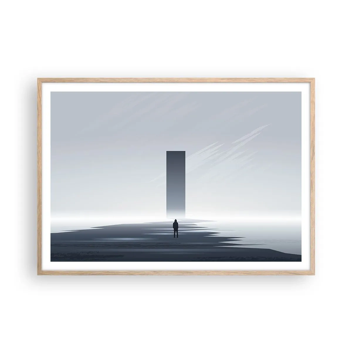 Affiche dans un chêne clair - Poster - Opportunité ou menace ? - 100x70 cm