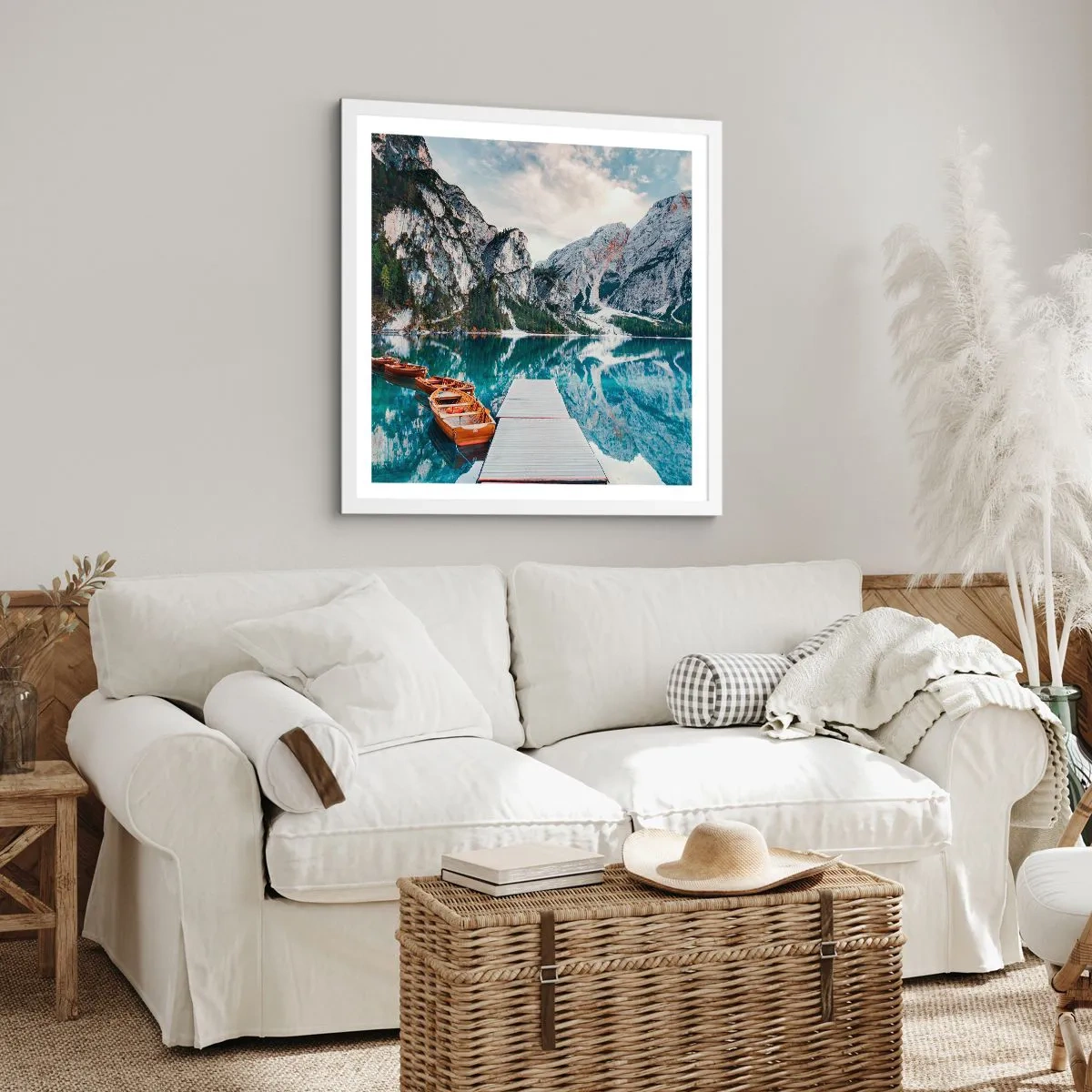 Affiche dans un cadre blanc - Poster - On va te montrer la beauté - 50x50 cm