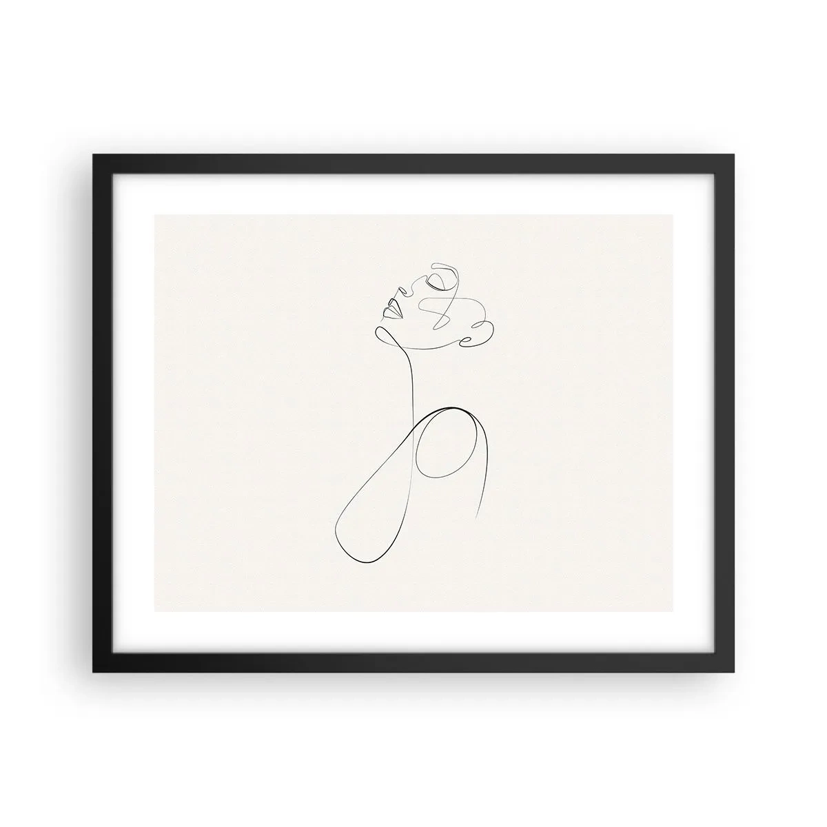 Affiche dans un cadre noir - Poster - En boucle dans les rêves - 50x40 cm