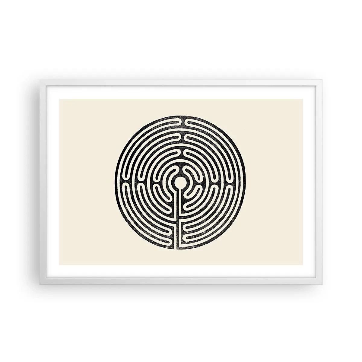 Affiche dans un cadre blanc - Poster - Ordre mystérieux - 70x50 cm