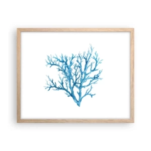 Affiche dans un chêne clair - Poster - Filigrane nautique - 50x40 cm