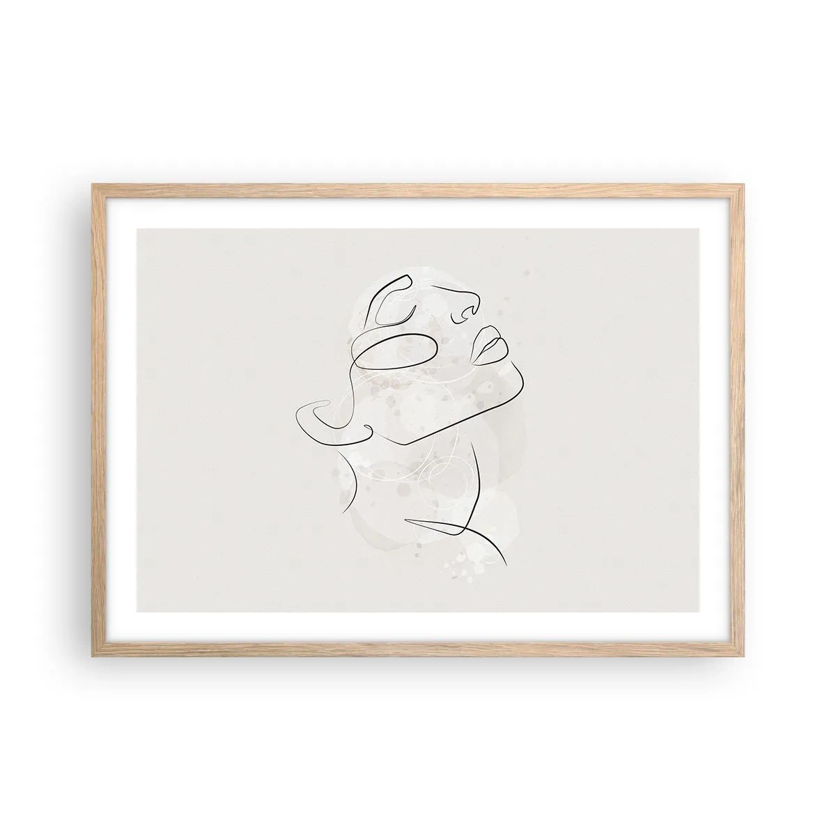 Affiche dans un chêne clair - Poster - L'esquisse d'un rêve - 70x50 cm