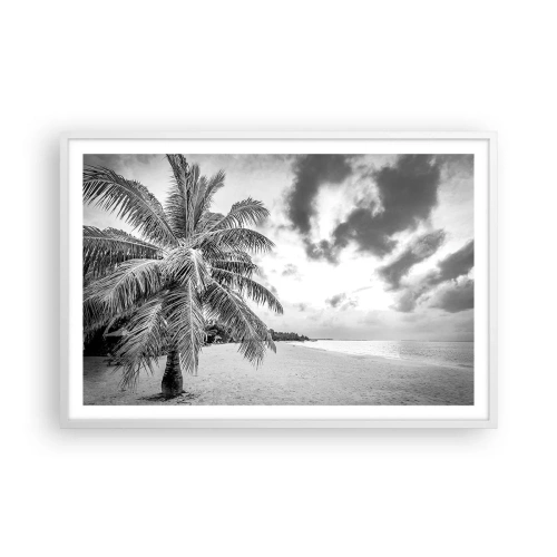 Affiche dans un cadre blanc - Poster - Quand tu aspires à la solitude - 91x61 cm