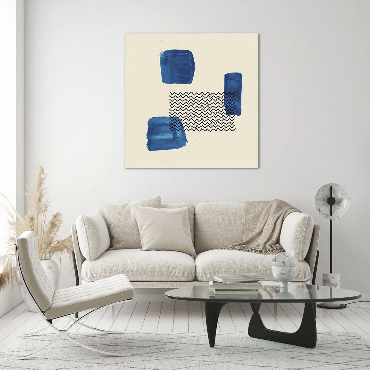 Impression sur verre - Image sur verre - Quatuor abstrait - 40x40 cm