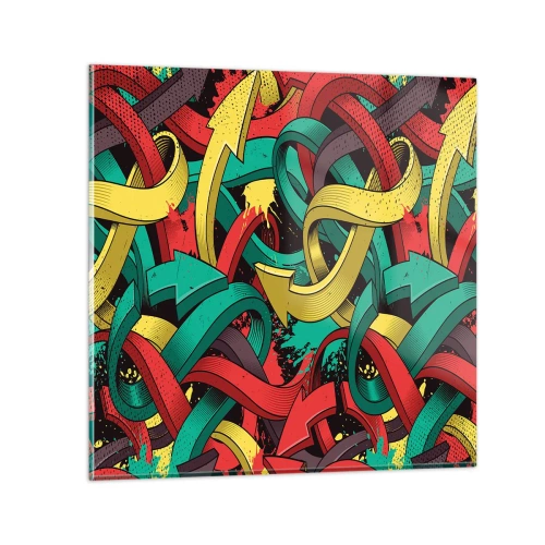 Impression sur verre - Image sur verre - Quel chemin vers le but ? - 30x30 cm