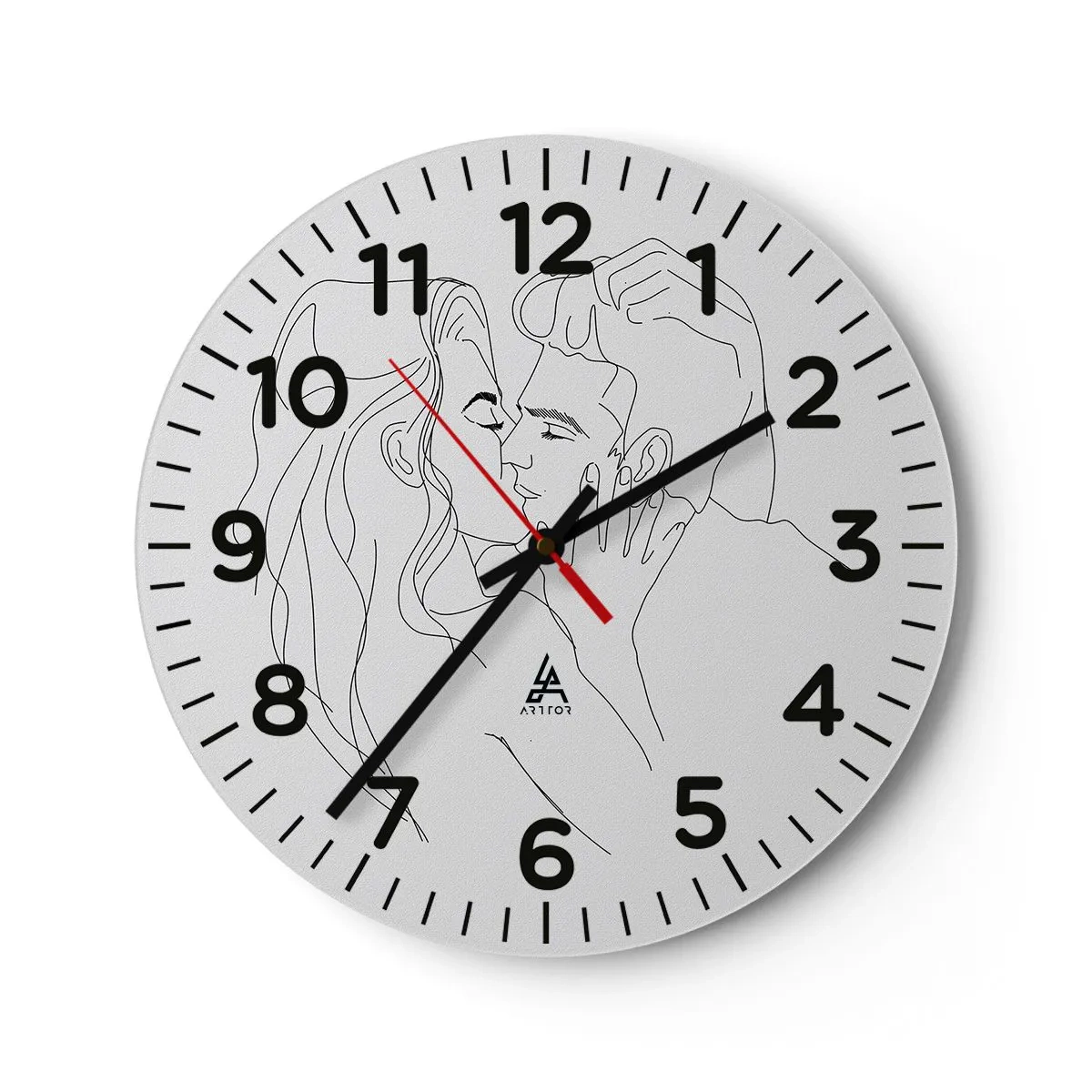 Horloge murale - Pendule murale - La même ligne - 40x40 cm