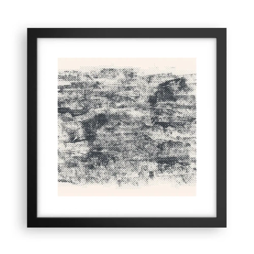 Affiche dans un cadre noir - Poster - Composition brumeuse - 30x30 cm