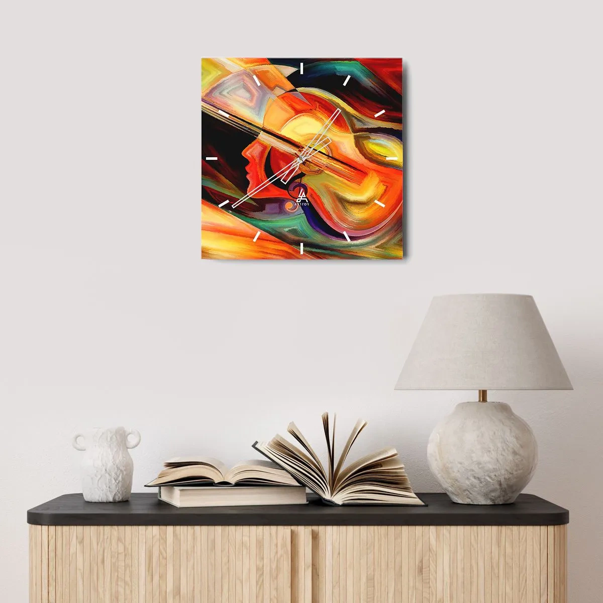Horloge murale - Pendule murale - Tout va bien - 40x40 cm