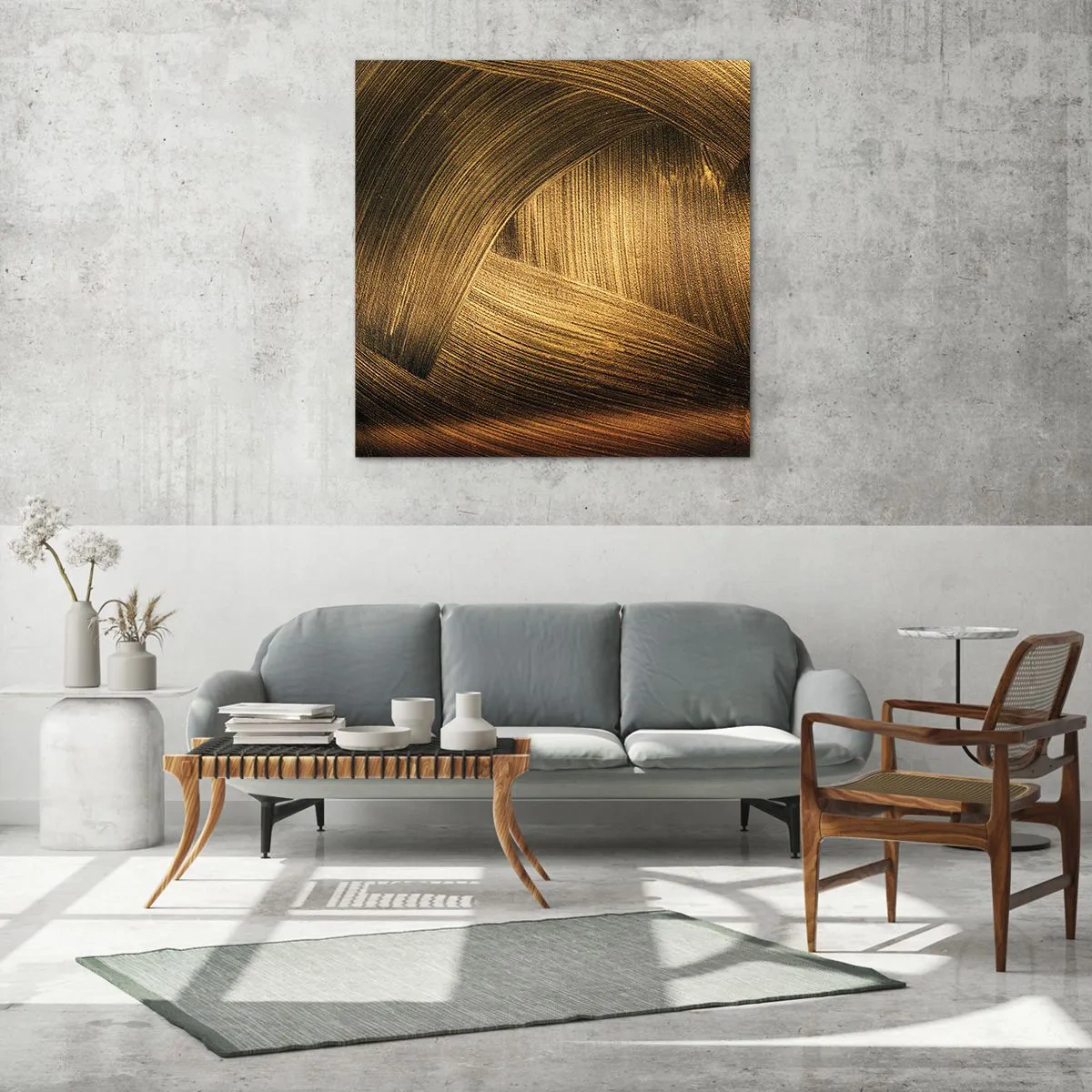 Impression sur verre - Image sur verre - Dans un labyrinthe en or - 50x50 cm