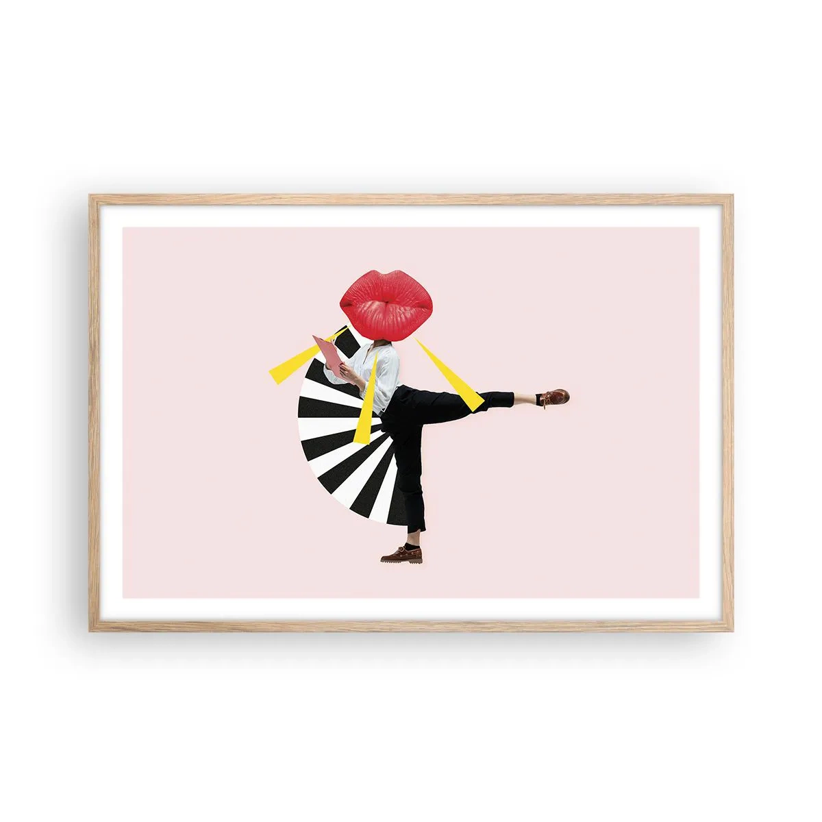 Affiche dans un chêne clair - Poster - Pop-art surréaliste - 91x61 cm