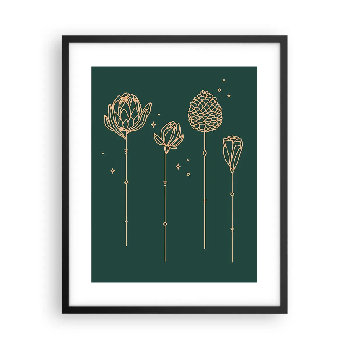Affiche dans un cadre noir - Poster - La famille Plante - 40x50 cm