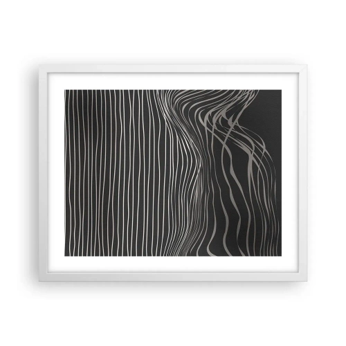 Affiche dans un cadre blanc - Poster - Rythme et accent - 50x40 cm