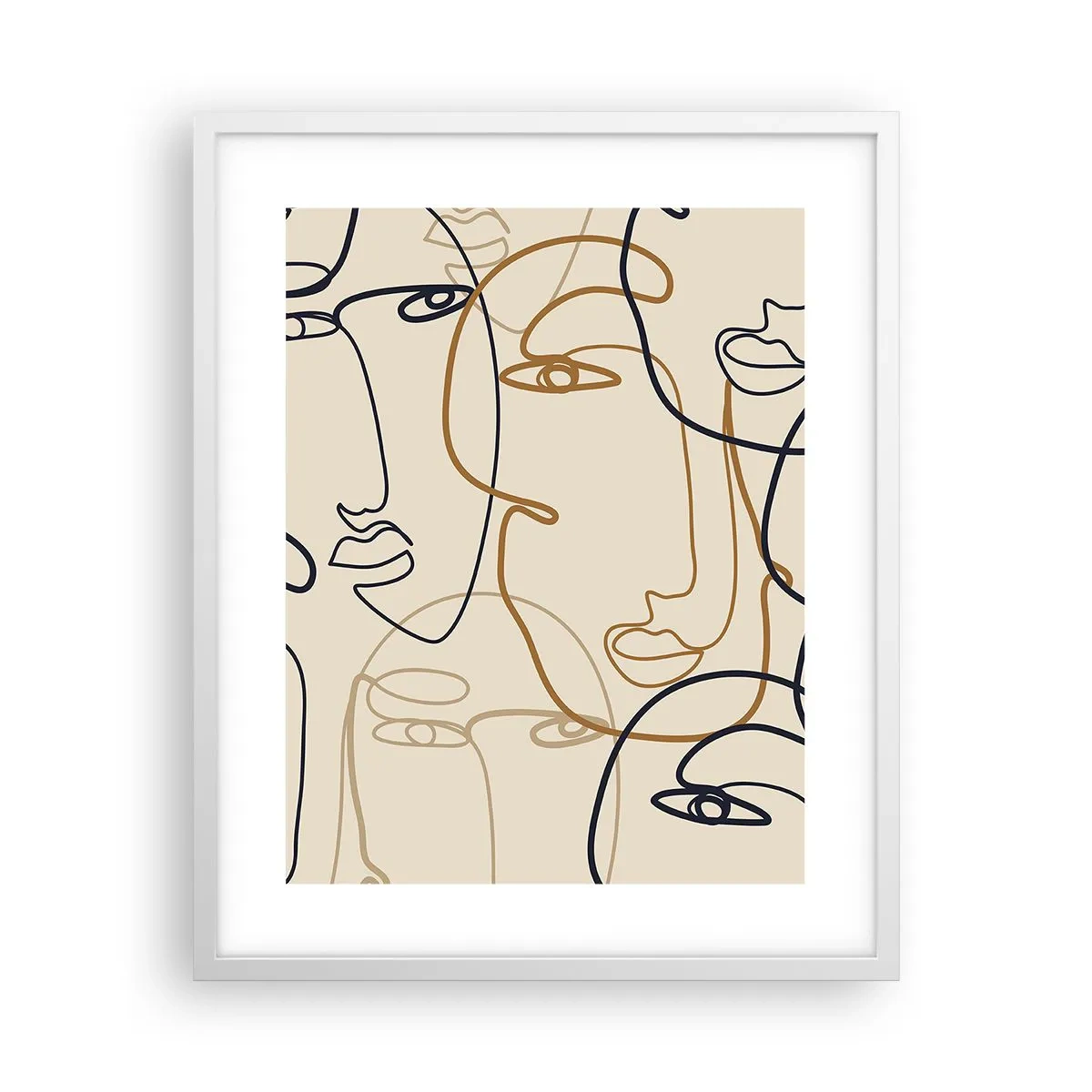 Affiche dans un cadre blanc - Poster - Portrait multiplié - 40x50 cm