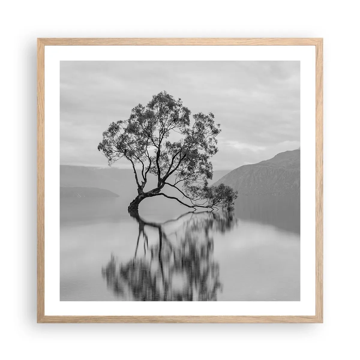 Affiche dans un chêne clair - Poster - Un tel pays existe - 60x60 cm