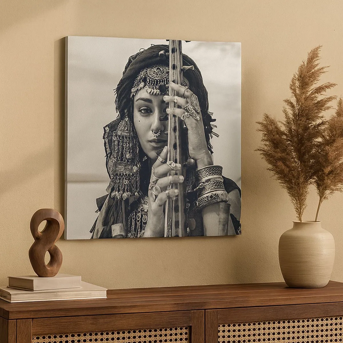 Impression sur toile - Image sur toile - Musique de l'Orient elle-même - 30x30 cm