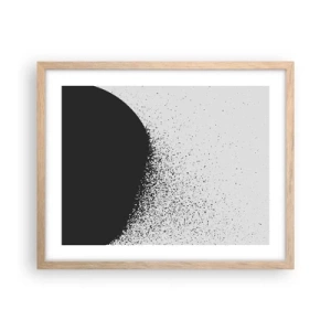 Affiche dans un chêne clair - Poster - Mouvement des molécules - 50x40 cm