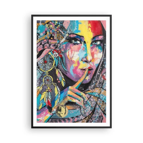 Affiche dans un cadre noir - Poster - Taisez-vous jusqu'à ce que vous compreniez - 70x100 cm