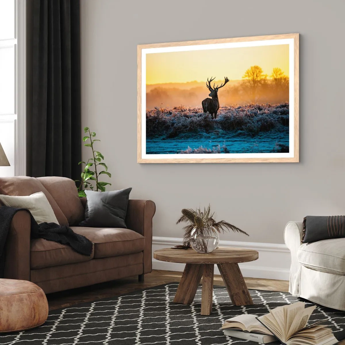 Affiche dans un chêne clair - Poster - Couronné pour sa succession - 40x30 cm