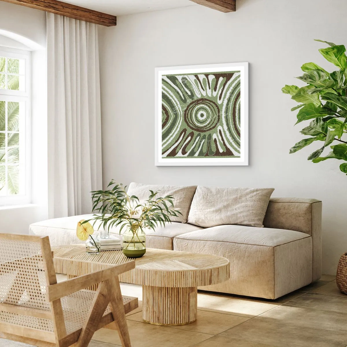 Affiche dans un cadre blanc - Poster - Une explosion d'émotions - 40x40 cm