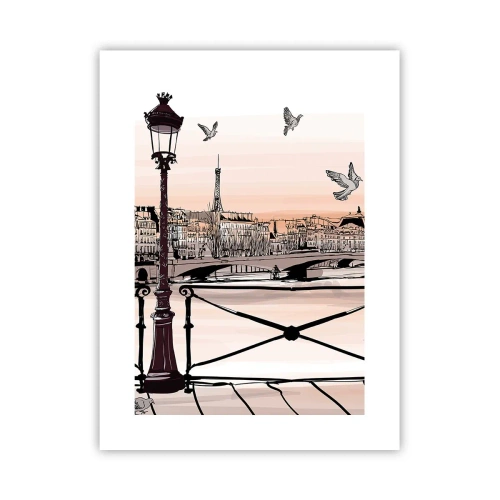 Affiche - Poster - Sur les toits de Paris - 30x40 cm
