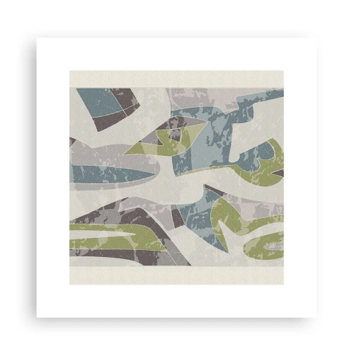 Affiche - Poster - Composition derrière la vitre - 30x30 cm