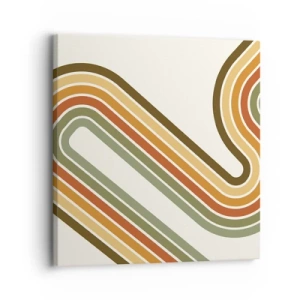 Impression sur toile - Image sur toile - En zig zag vers le but - 30x30 cm