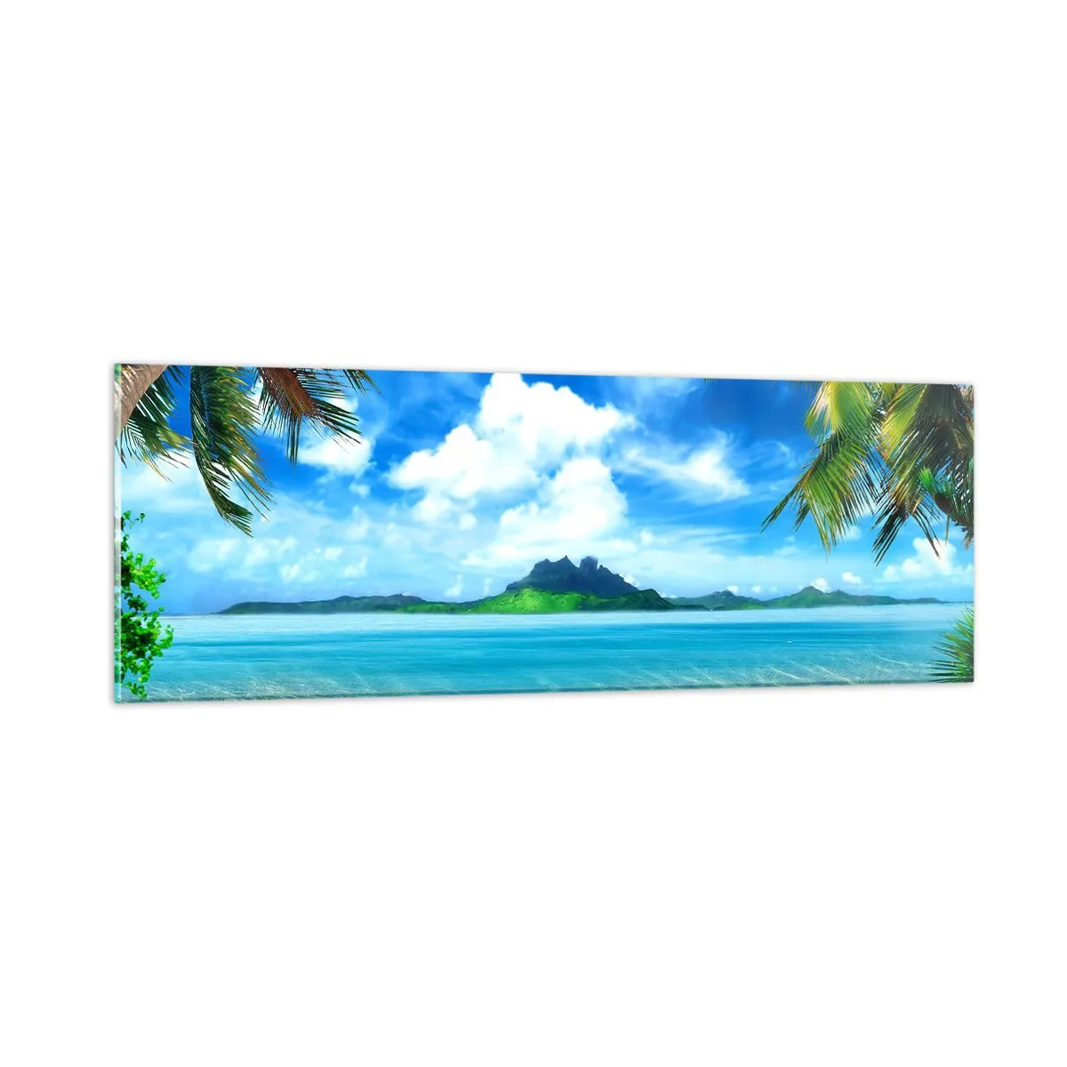 Impression sur verre - Image sur verre - L'azur des tropiques - 90x30 cm