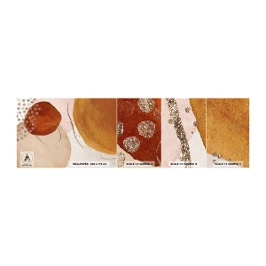 Échantillon de Papier Peint Autocollant Deluxe Sticker - Rondeur et mouvement - Abstraction, Morceau, Modèle moderne - 100x30 cm