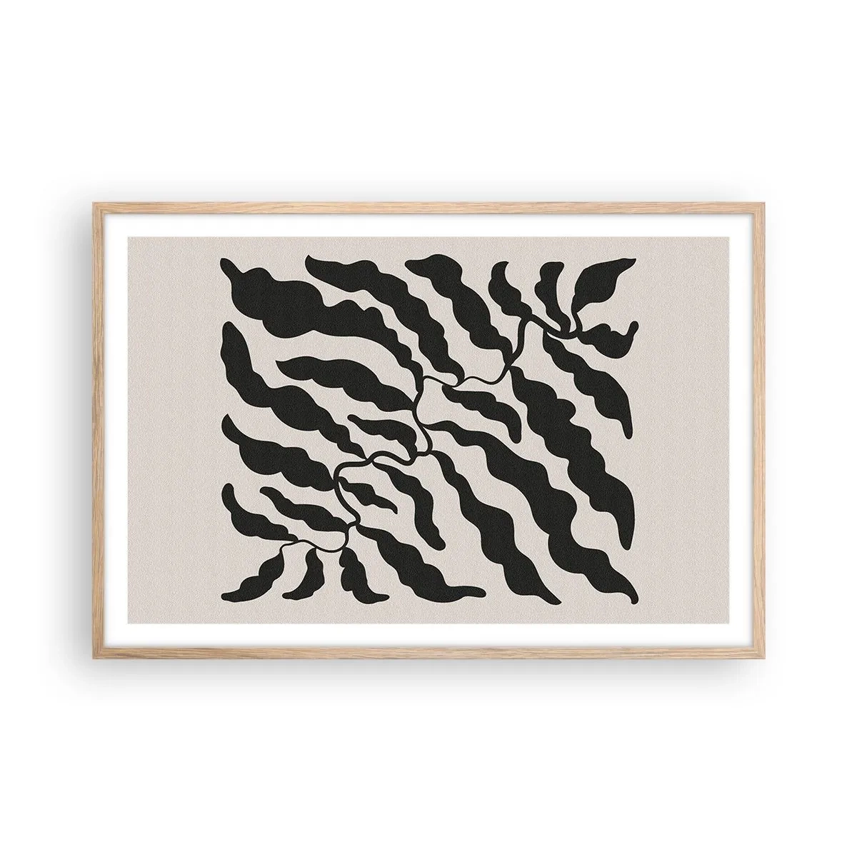 Affiche dans un chêne clair - Poster - La nature du carré - 91x61 cm