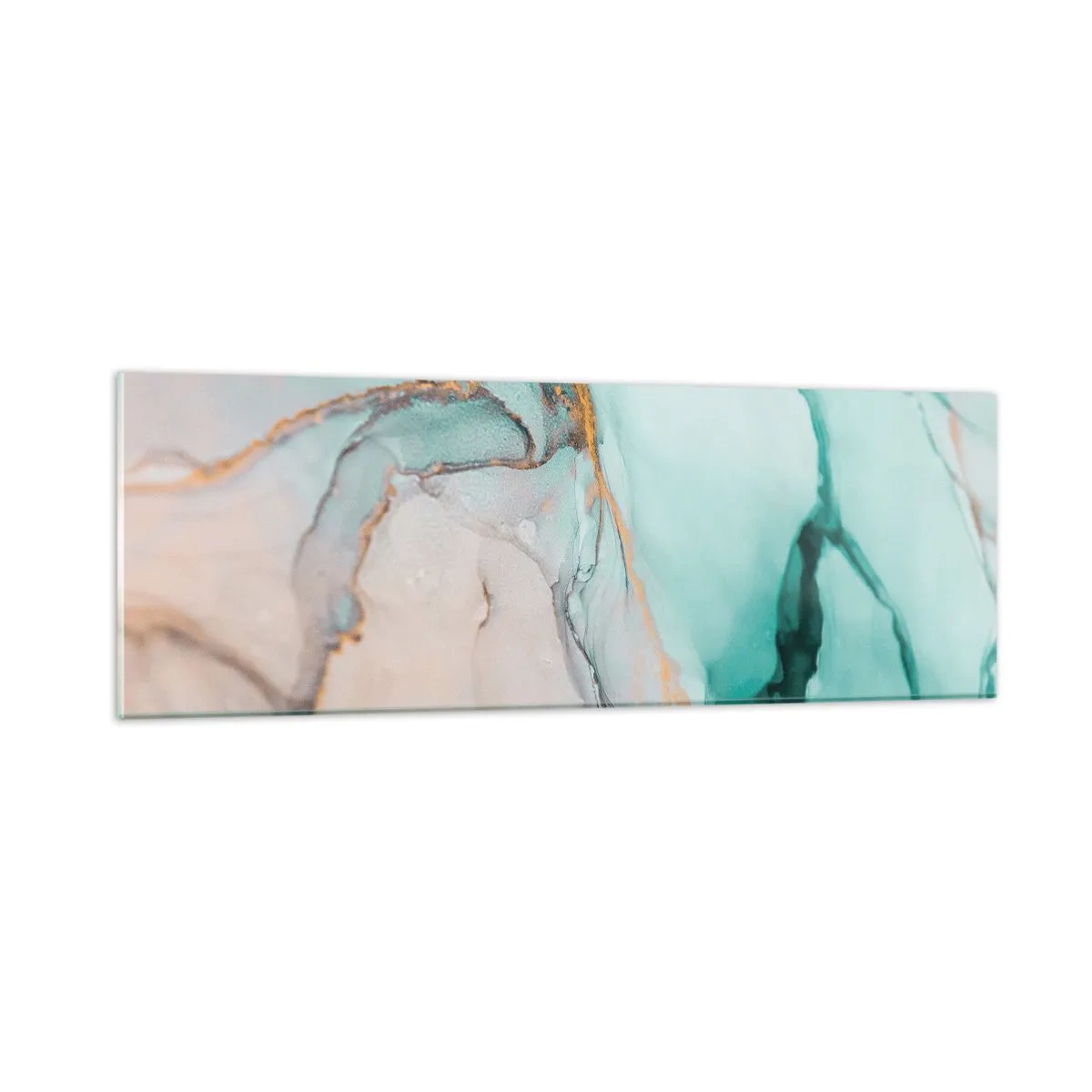 Impression sur verre - Image sur verre - Danse des formes et des couleurs - 90x30 cm