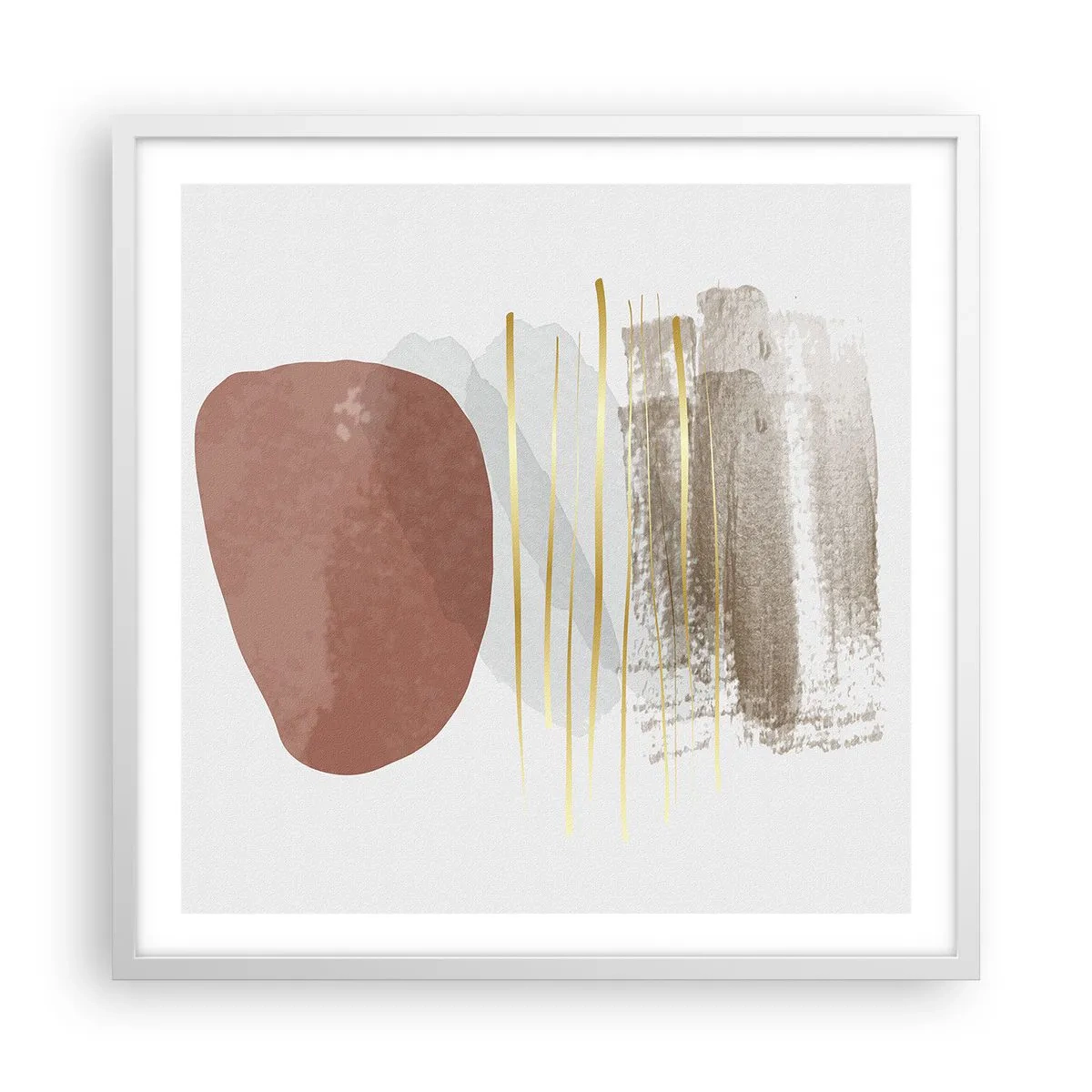 Affiche dans un cadre blanc - Poster - Colonnade abstraite - 60x60 cm