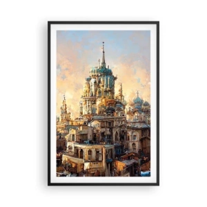 Affiche dans un cadre noir - Poster - Ville des villes - 61x91 cm