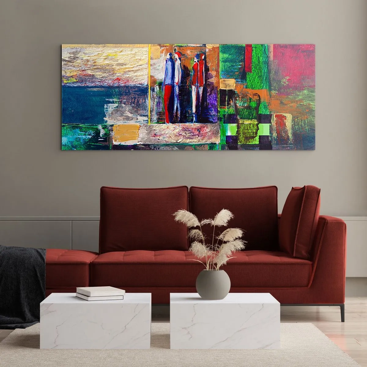 Impression sur verre - Image sur verre - Relations et émotions - 90x30 cm