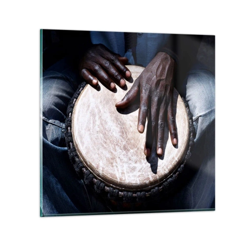 Impression sur verre - Image sur verre - Vis à son rythme - 50x50 cm