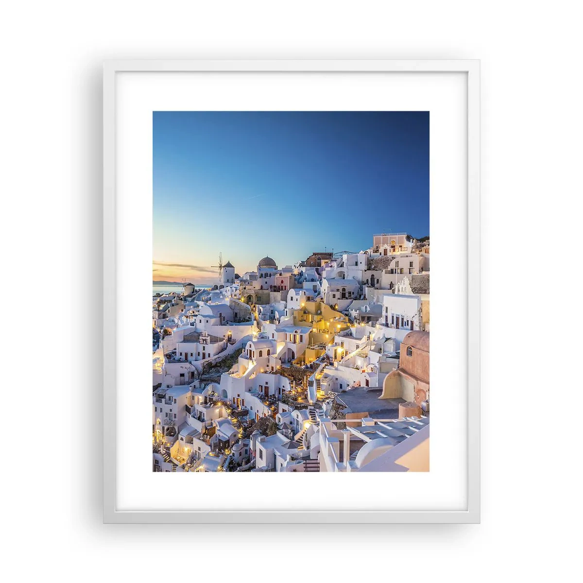 Affiche dans un cadre blanc - Poster - L'essence de la grecque - 40x50 cm