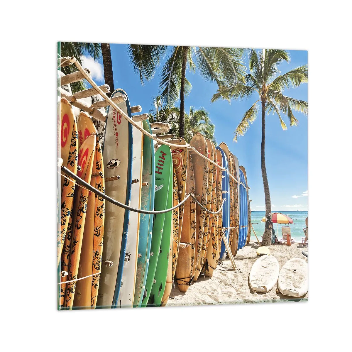 Impression sur verre - Image sur verre - Jeux ensoleillés - 40x40 cm