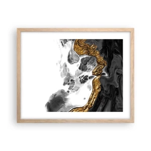 Affiche dans un chêne clair - Poster - Composition organique - 50x40 cm