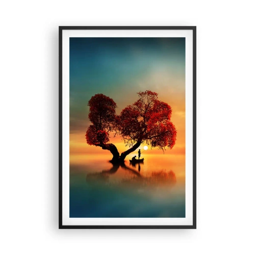 Affiche dans un cadre noir - Poster - Plénitude et éloignement sans monde - 61x91 cm
