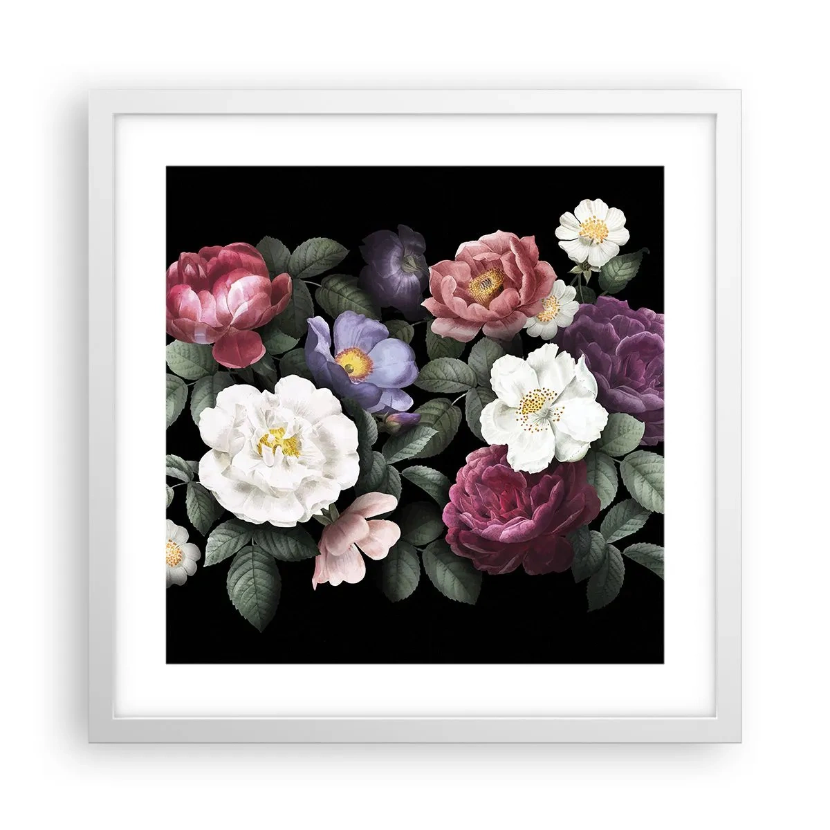 Affiche dans un cadre blanc - Poster - D'un jardin anglais - 40x40 cm