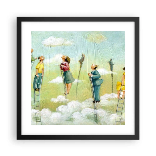 Affiche dans un cadre noir - Poster - Derrière ton rêve - 40x40 cm