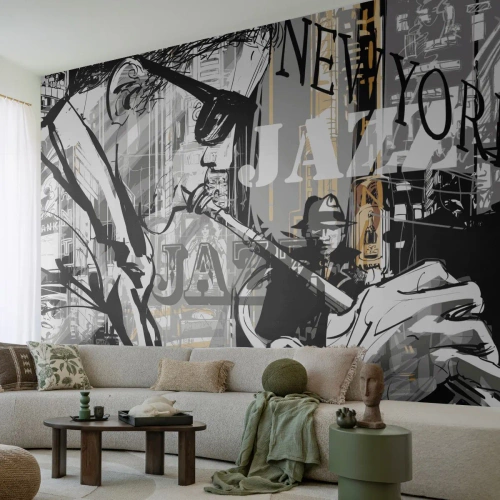 Papier peint sur mesure Premium Canvas - Au rythme de New York - New York, Musique, le jazz