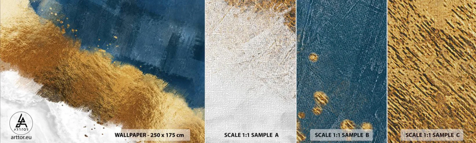 Échantillon de Papier Peint Premium Canvas - Les couleurs de l’été - Art Déco, Morceau, Moderne - 100x30 cm